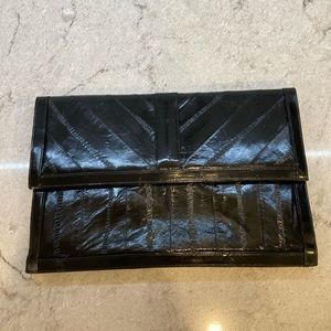 Vintage Eel Skin Clutch Purse, 12” x 8”. Original owner